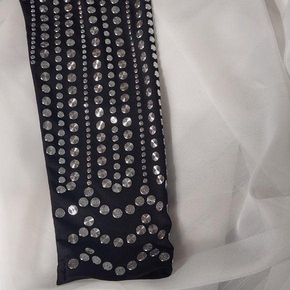 Michael Kors Studded Matte-Jersey Dress Black Size: S - Picture 3 of 7